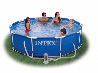 Каркасный бассейн Intex Metal Frame Pool 305x76 + фильтр-насос 28202